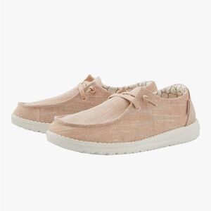 Hey Dude Wendy Sparkling Rose Gold Slip On Shoes